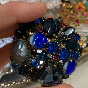 Designer 1950s signed Brooch ELSA ICE Hollywood party